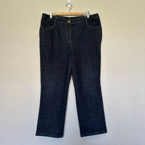 St John Dark Blue Straight Leg Jeans Size 16